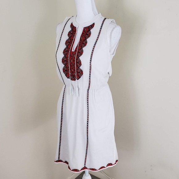 Madewell Boho Embroidered Tunic Dress White Size 0 - Picture 6 of 11